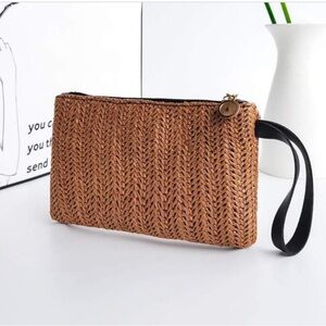 Straw Minimalist Straw Wristlet.
